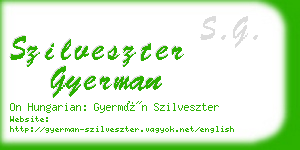 szilveszter gyerman business card